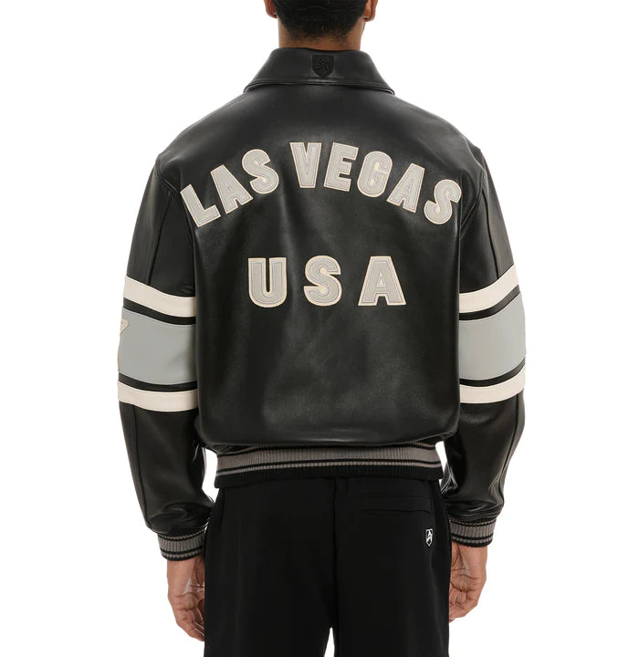 Men's Avirex Leather Jacket Las Vegas  Avirex jacket (Black)