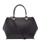 Womens Leather Classic Zip Opening Large Shoulder Bag MARY Burgundy