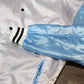 Satin jacket Carolina Blue Arms White Body and Varsity Jacket with Ribbed Cuffs, Interior Zipper, and Starter Sport Jackets