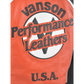 VANSON SPEEDWAY CLASSIC LEATHER JACKET AMERICAN BLACK + ORANGE