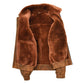 Mens Original Flying Sheepskin Bomber Brown Ginger Shearling Jacket Curtis