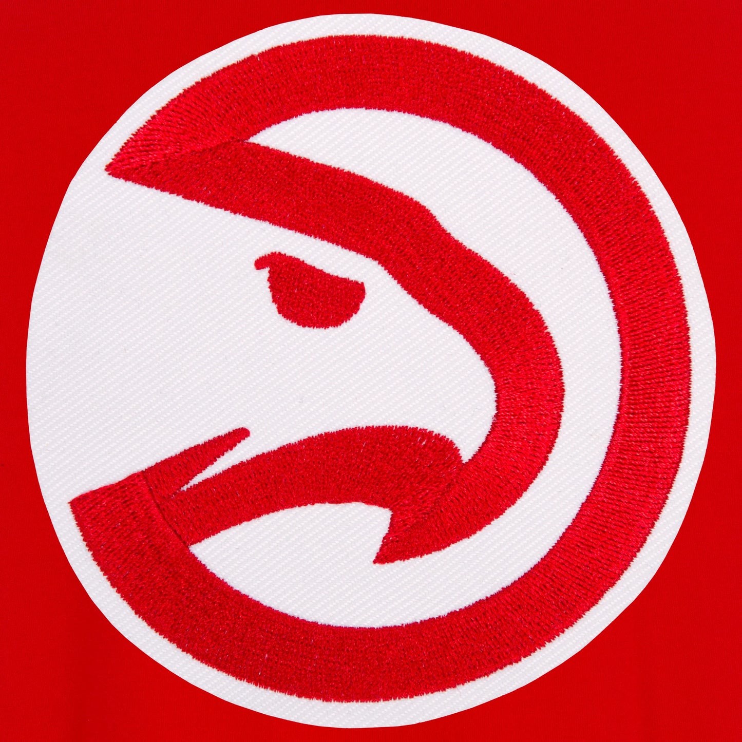 Atlanta Hawks - JH Design Fleece Jacket with Faux Leather Sleeves - Red/White