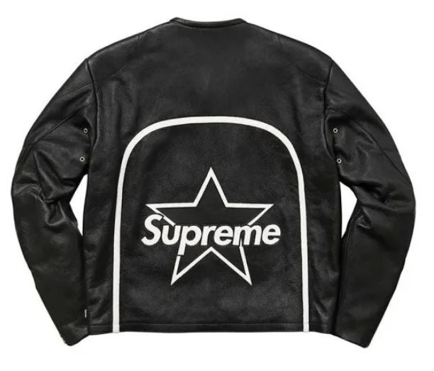 Vanson Star Supreme  Genuine Leather Jacket -Black