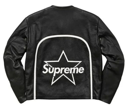 Vanson Star Supreme  Genuine Leather Jacket -Black