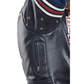Vanson Star Jacket Leather Jacket Black + Red Competition Lea.