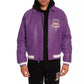 AVIREX Men's Real Bomber Jacket American Flight purple Leather Jackets