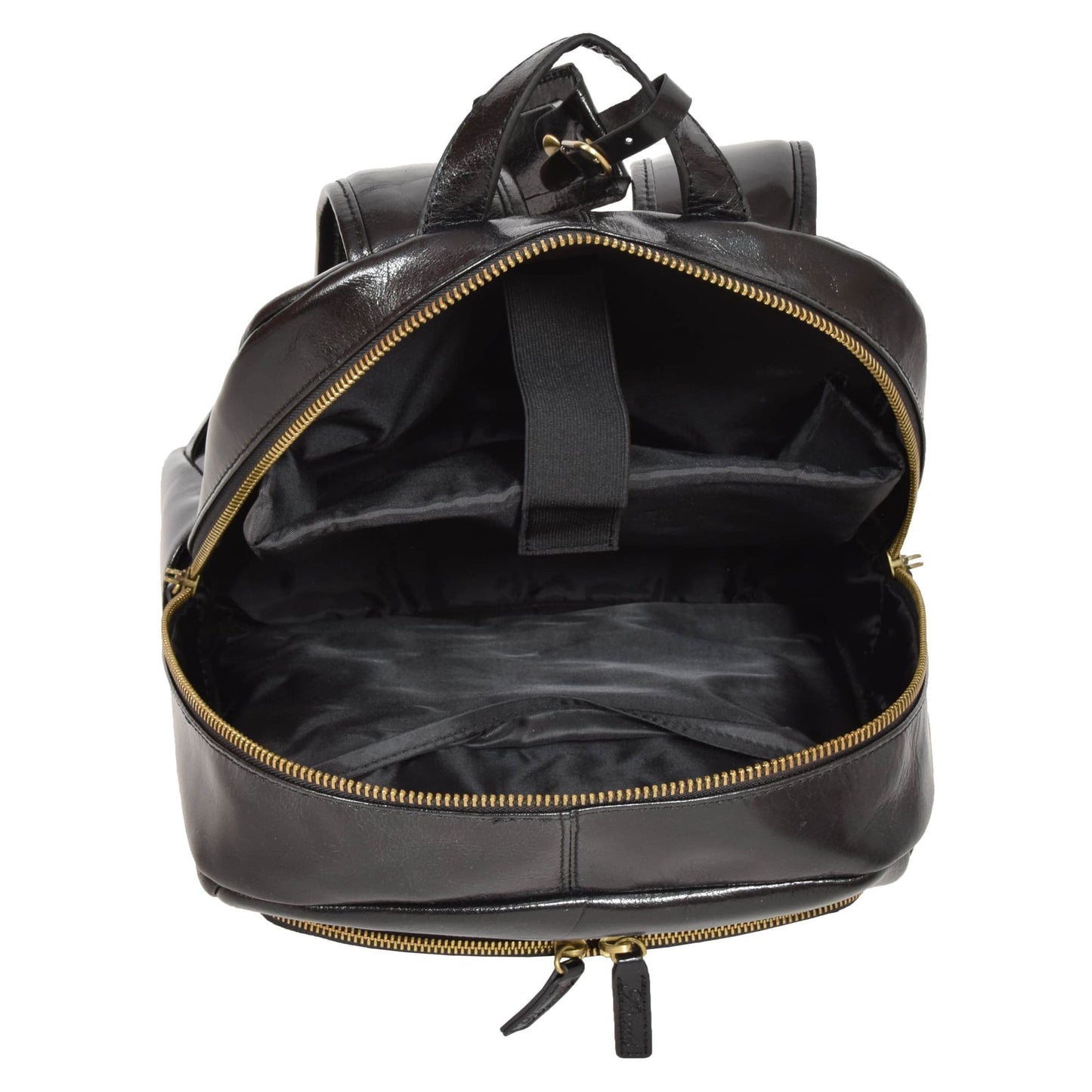 Exclusive Leather Backpack Organizer Rucksack Peru Black Beg