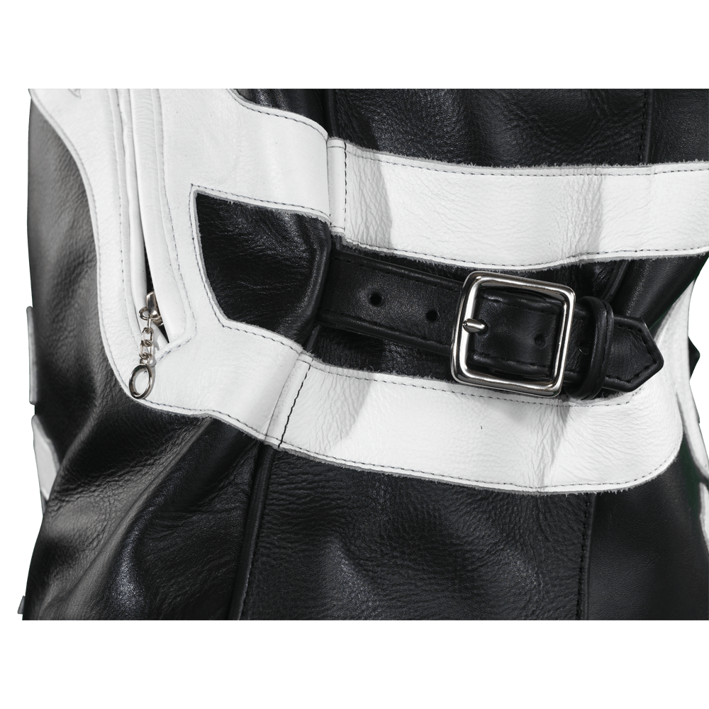 Vanson Leather Model Jacket W/Bones ( Black-White Leather )