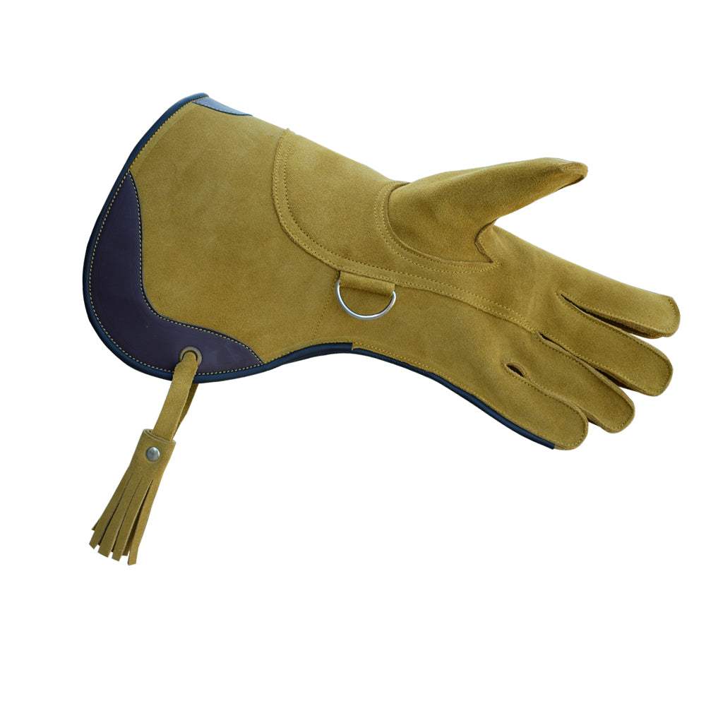 Pack of 10 Custom Left Hand Falconry Gloves – Durable Suede Leather Eagle & Bird Handling Gloves