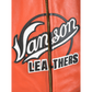 VANSON SPEEDWAY CLASSIC LEATHER JACKET AMERICAN BLACK + ORANGE