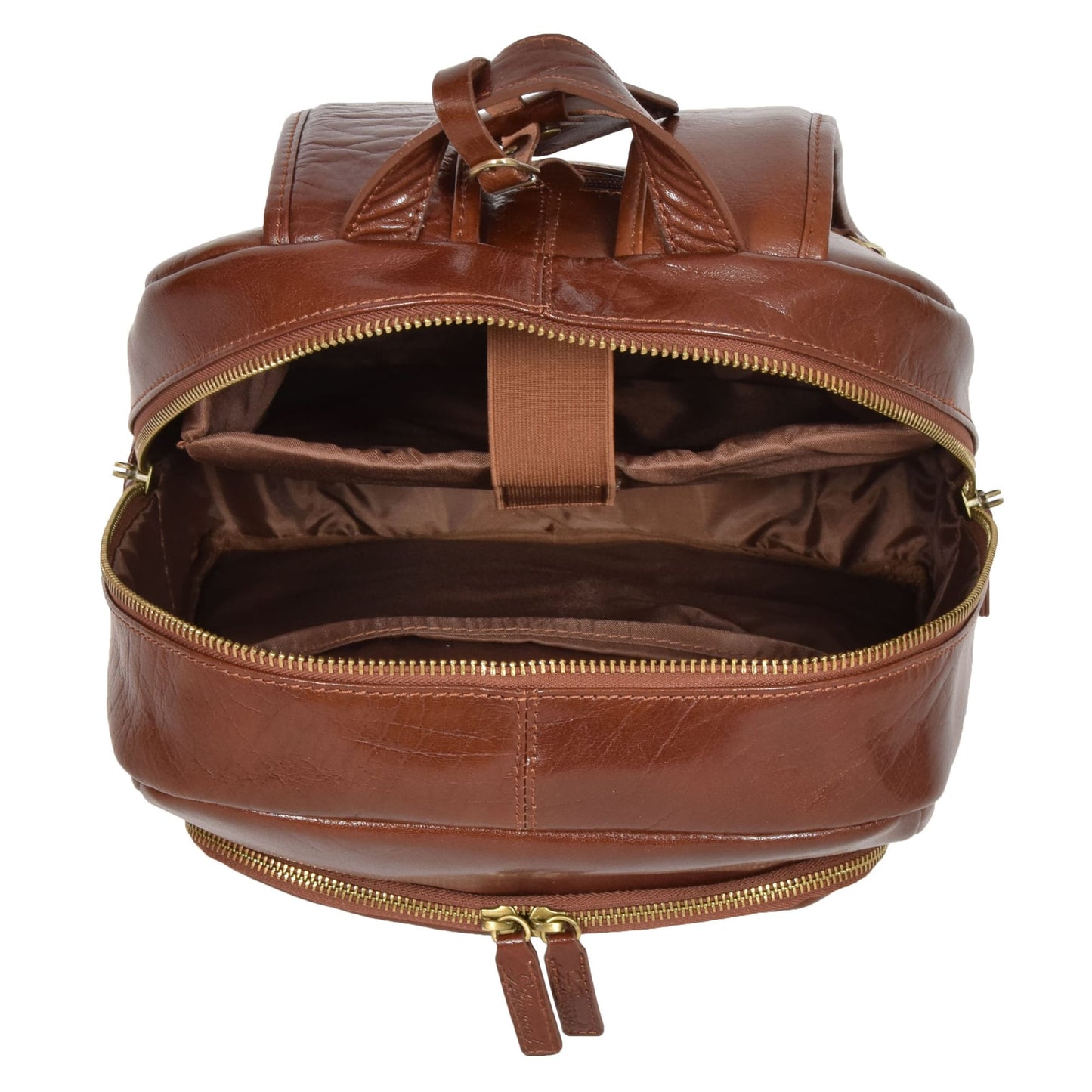 Premium Quality Exclusive Leather Backpack Organiser Rucksack Peru Tan