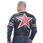Vanson Star Jacket Leather Jacket Black + Red Competition Lea.