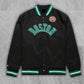 Custom Logo Accepted Satin Varsity Jacket league Boston Celtics Letterman Bomber Jacket Custom Varsity Jackets All Team Varsity Jackets-Black