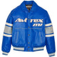 Men's Avirex Carolina Blue LEGEND USA Real Bomber Americans Flight Leather Jackets