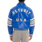 Men's Avirex Carolina Blue LEGEND USA Real Bomber Americans Flight Leather Jackets