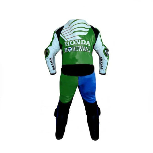 American Honda Green Moriwaki Motorcycle Racing Suit