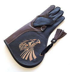 Pack of 20 Left-Hand Falconry Gloves – Premium Nubuck Leather Bird Handling Gloves for Eagles, Hawks & Raptors (Wholesale)