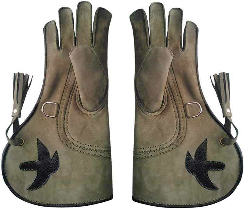 Bulk Pack of 10 Left-Hand Falconry Gloves – Nubuck Leather Eagle, Hawk & Bird Handling Gloves for Cold Weather Trainingold Weather Training (Copy)