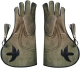 Bulk Pack of 10 Left-Hand Falconry Gloves – Nubuck Leather Eagle, Hawk & Bird Handling Gloves for Cold Weather Trainingold Weather Training (Copy)