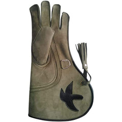 Bulk Pack of 10 Left-Hand Falconry Gloves – Nubuck Leather Eagle, Hawk & Bird Handling Gloves for Cold Weather Trainingold Weather Training (Copy)