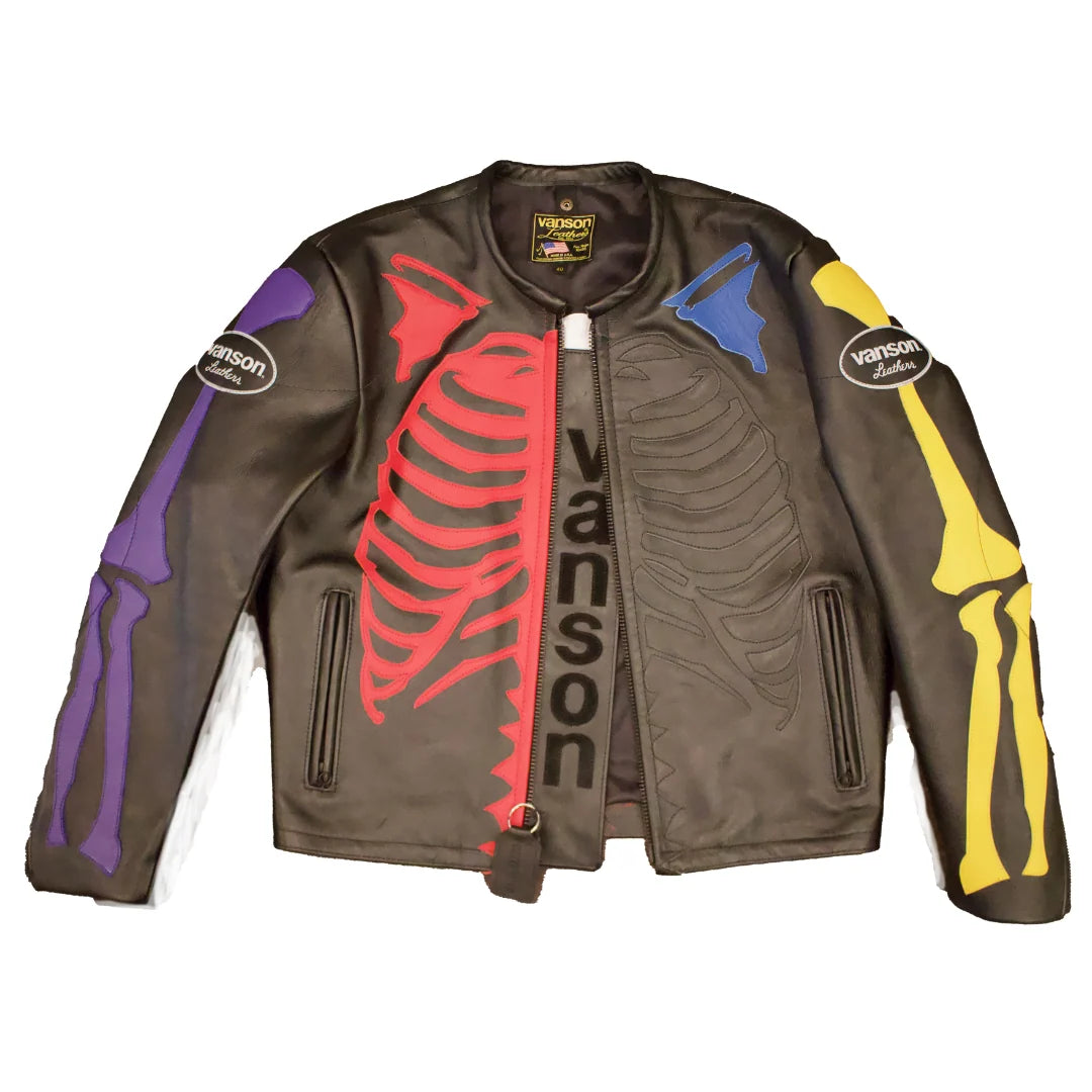 Primium Quanlity Vanson & Askan Leather  Bone Jacket