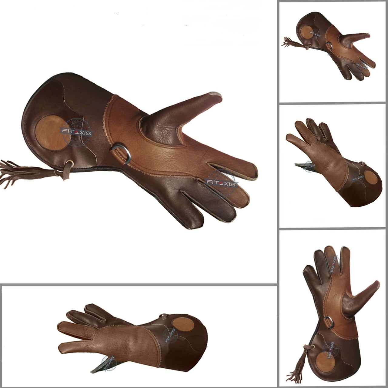 Wholesale Pack of 10 Left-Hand Falconry Gloves | Natural Leather Eagle, Hawk & Raptor Handling Gloves