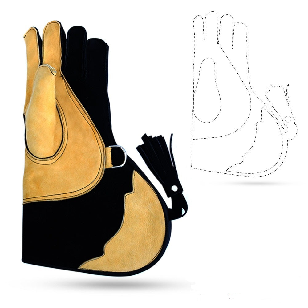 Pack of 10 Left Hand Falconry Gloves | Custom Suede Leather | Professional Bird Handling Gloves