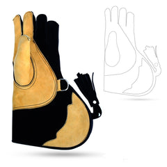 Pack of 10 Left Hand Falconry Gloves | Custom Suede Leather | Professional Bird Handling Gloves