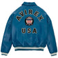 Men’s Avirex Leather Jacket Iconic Avirex Jacket (Dark Blue)