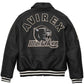 Premium Edition Men's Avirex Black Real Bomber American Flight Jacket Lamb Skin Leather Jackets