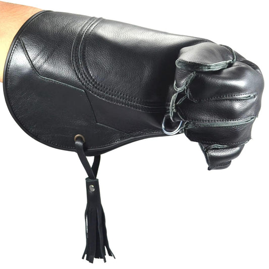 Pack of 10 Custom Left-Hand Falconry Gloves | Durable Natural Leather Eagle & Bird Handling Gloves for Cold Weather Use