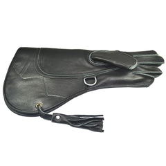 Pack of 10 Custom Left-Hand Falconry Gloves | Durable Natural Leather Eagle & Bird Handling Gloves for Cold Weather Use