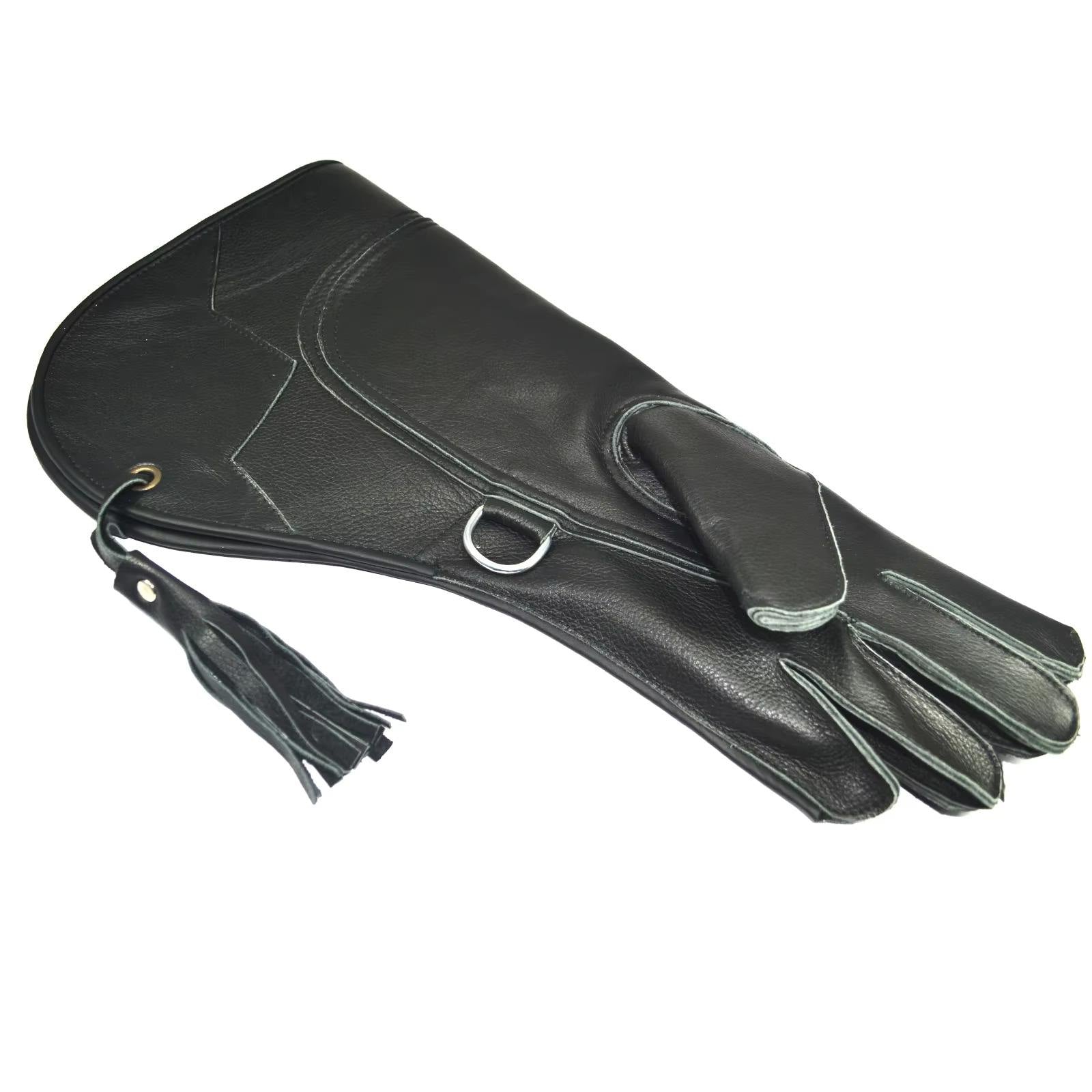 Pack of 10 Custom Left-Hand Falconry Gloves | Durable Natural Leather Eagle & Bird Handling Gloves for Cold Weather Use