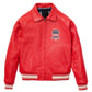 Men's Avirex Leather Jacket Iconic Avirex jacket (Red )