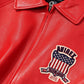 Men's Avirex Leather Jacket Iconic Avirex jacket (Red )