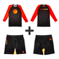 Shoyoroll Batch 146 Black STAR Retro Rash guards LS & MMA Shorts set
