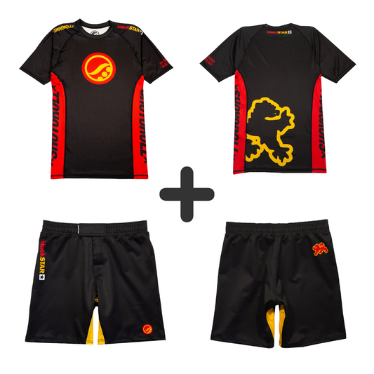 Shoyoroll Batch # 146 Black STAR Retro Rash guard SS & MMA Short set