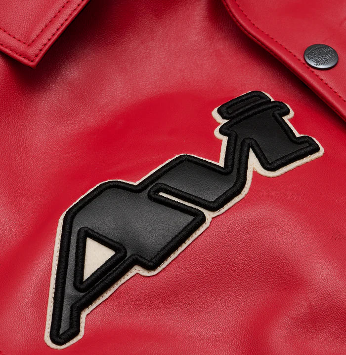 Men's Avirex Carolina Red LEGEND USA Real Bomber American Flight Leather Jackets