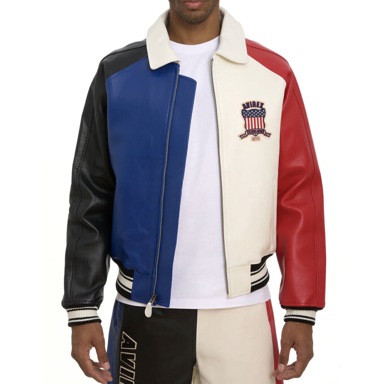 Men's Avirex Leather Jacket Iconic Avirex jacket (Multi Color )