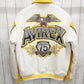 Avirex Mens Yellow Cowhide Leather Jacket AVIATOR’s King 75 Bomber Jacket