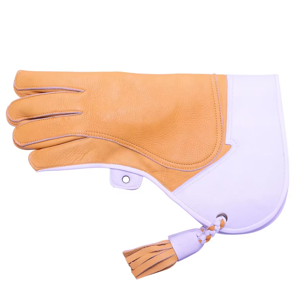 “5-Pack Left-Hand Falconry Gloves – Premium Nubuck Leather Bird Handling Gloves”