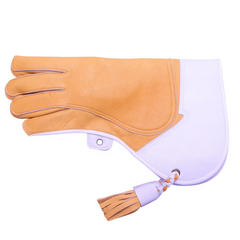 “5-Pack Left-Hand Falconry Gloves – Premium Nubuck Leather Bird Handling Gloves”